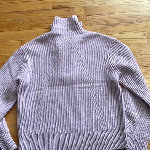 Rag & Bone Pierce Cashmere Half Zip Turtleneck Sweater Lilac Pink Extra Small - Picture 7 of 9